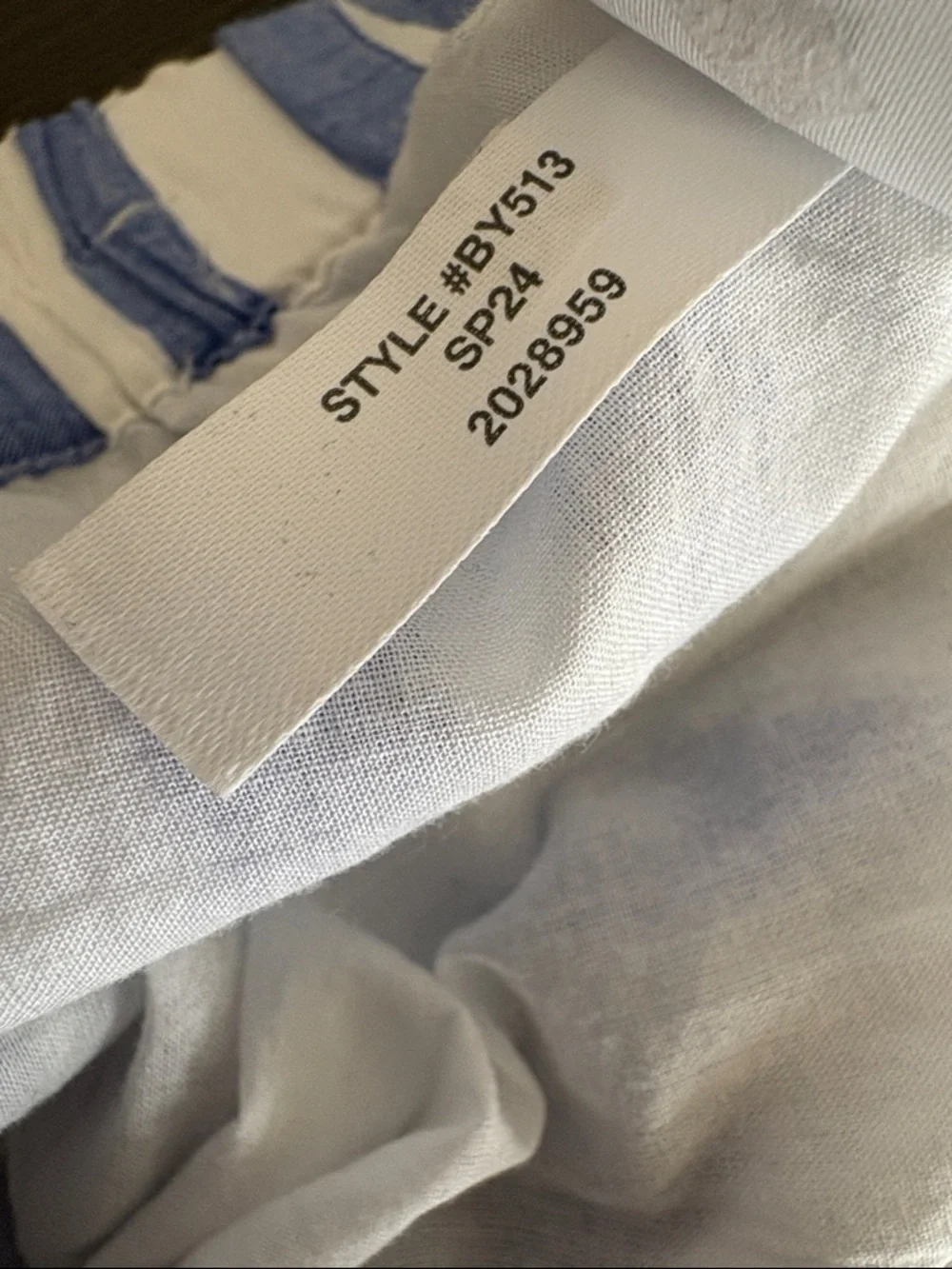 J Crew Factory Tiered midi skirt Sail Blue Stripe Pull on Cotton Preppy Size M - Picture 12 of 13